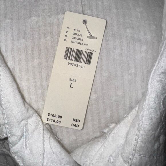 Pilcro Crop Swing Blouse in White Eyelet Lace | new nwt | large “ - Picture 7 of 10